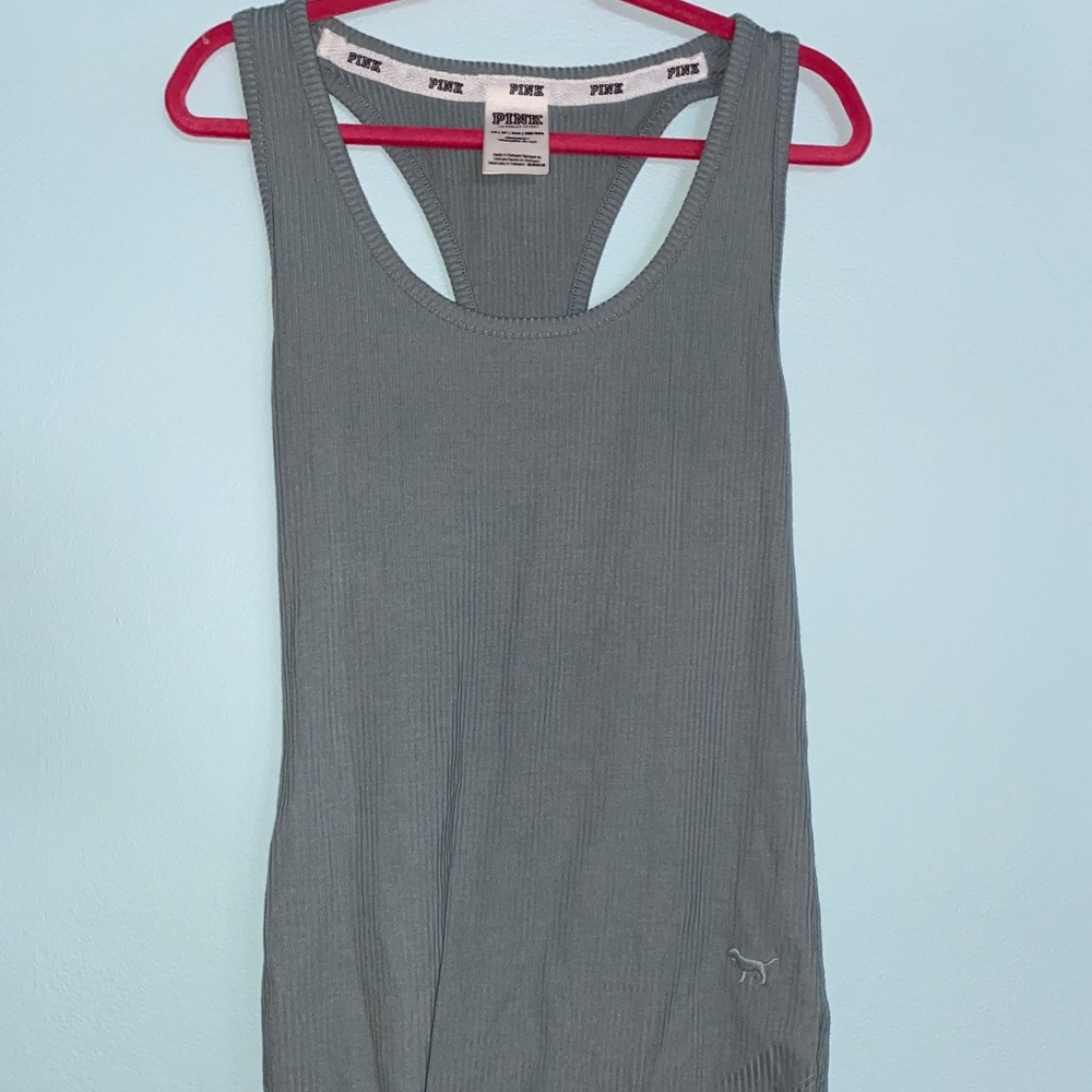vs pink ribbed tank top